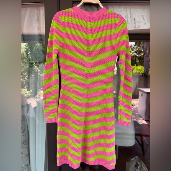 VICTOR GLEMAUD x TARGET Collab ~ Pink/Green Striped Sweater Dress ~ Small - Picture 8 of 12